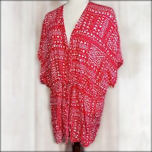 Victoria's Secret Robe Kimono Cover Up Valentines Red White Hearts One Size NWT